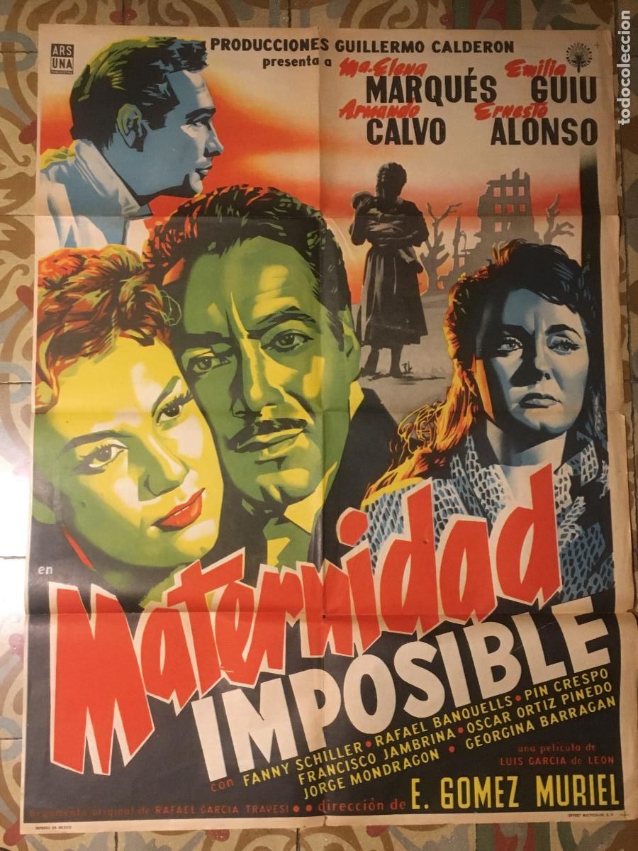 Cine: maternidad imposible maria elena marques poster cartel original estreno en mexico