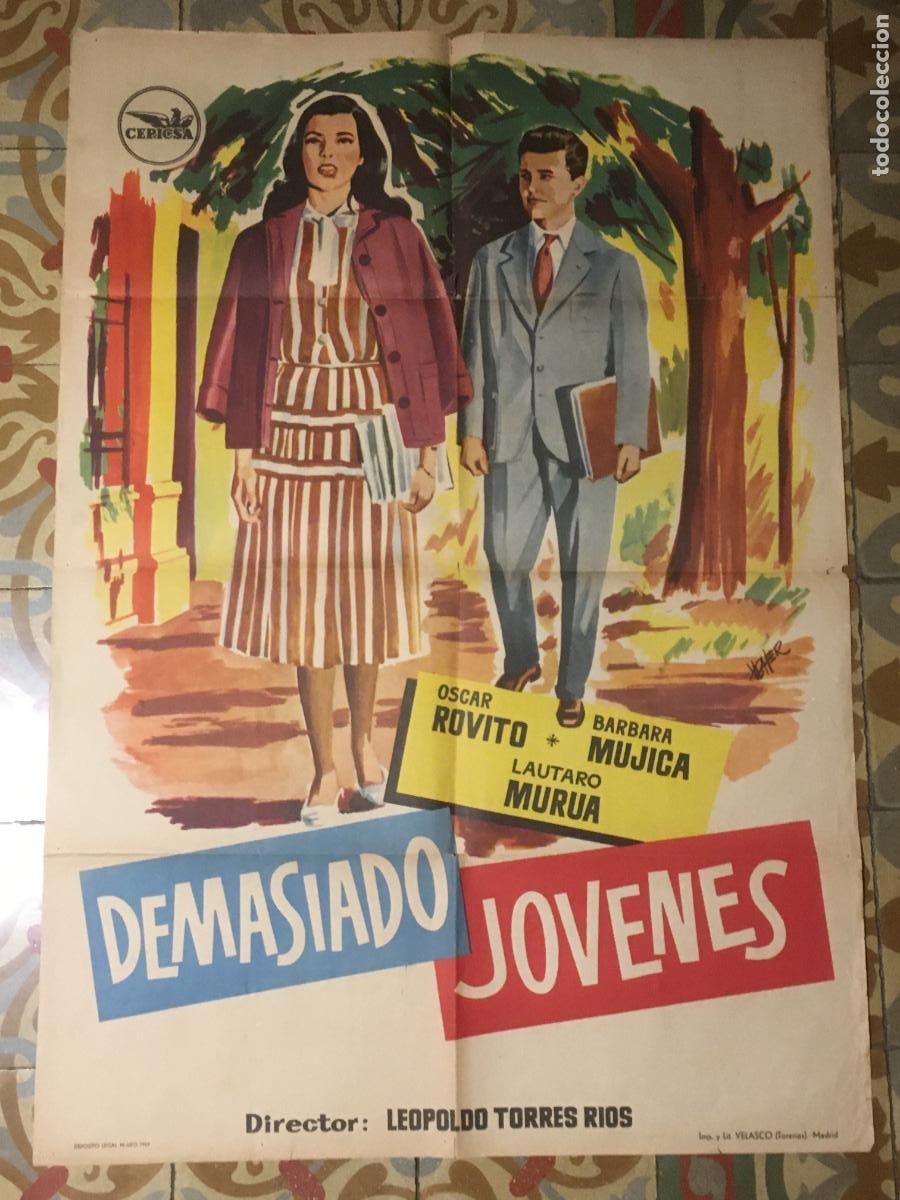 Cine: demasiado jovenes lautaro murua poster cartel original estreno