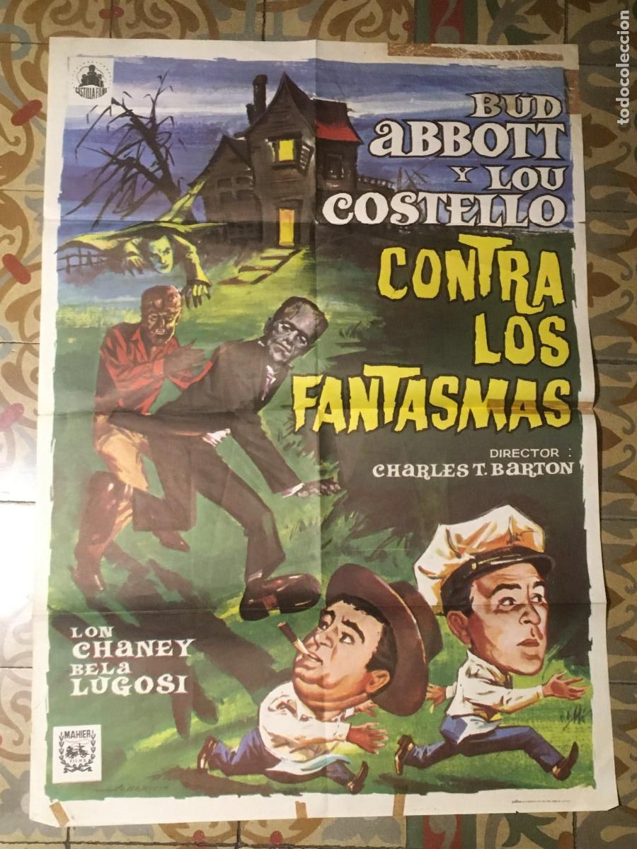 Cine: contra los fantasmas costello abbott poster cartel original 1975