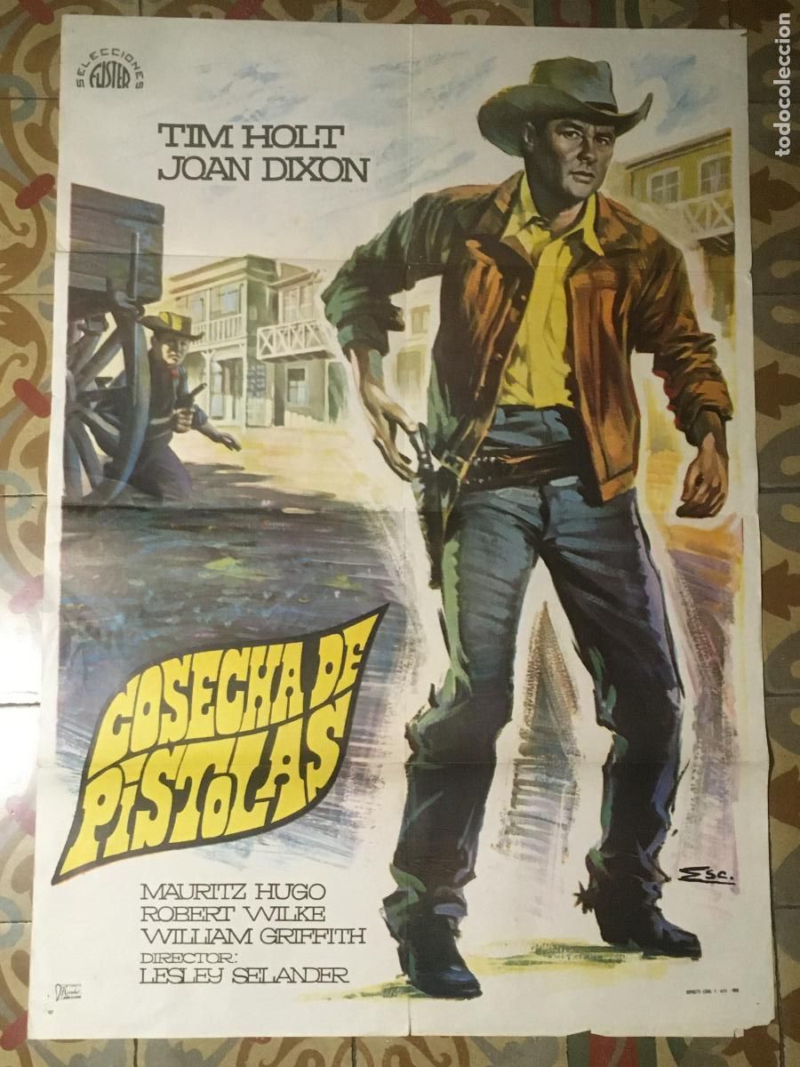 Cine: cosecha de pistolas western poster cartel original 1968
