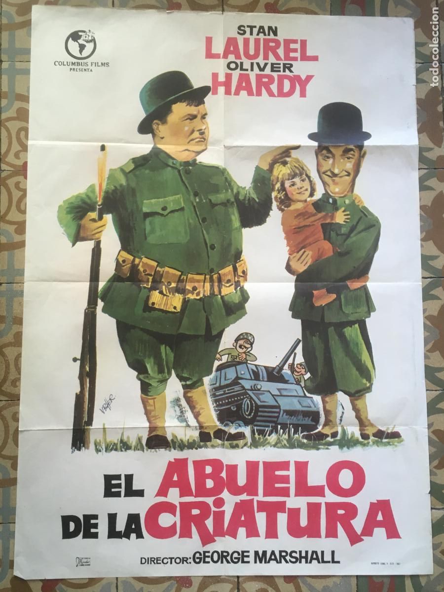 Kino: el abuelo de la criatura laurel y hardy poster cartel original estreno