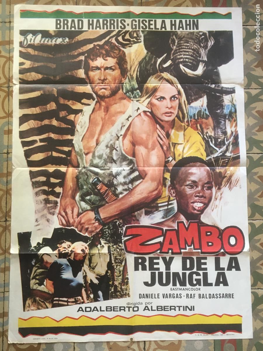 Cine: zambo rey de la jungla poster cartel original estreno