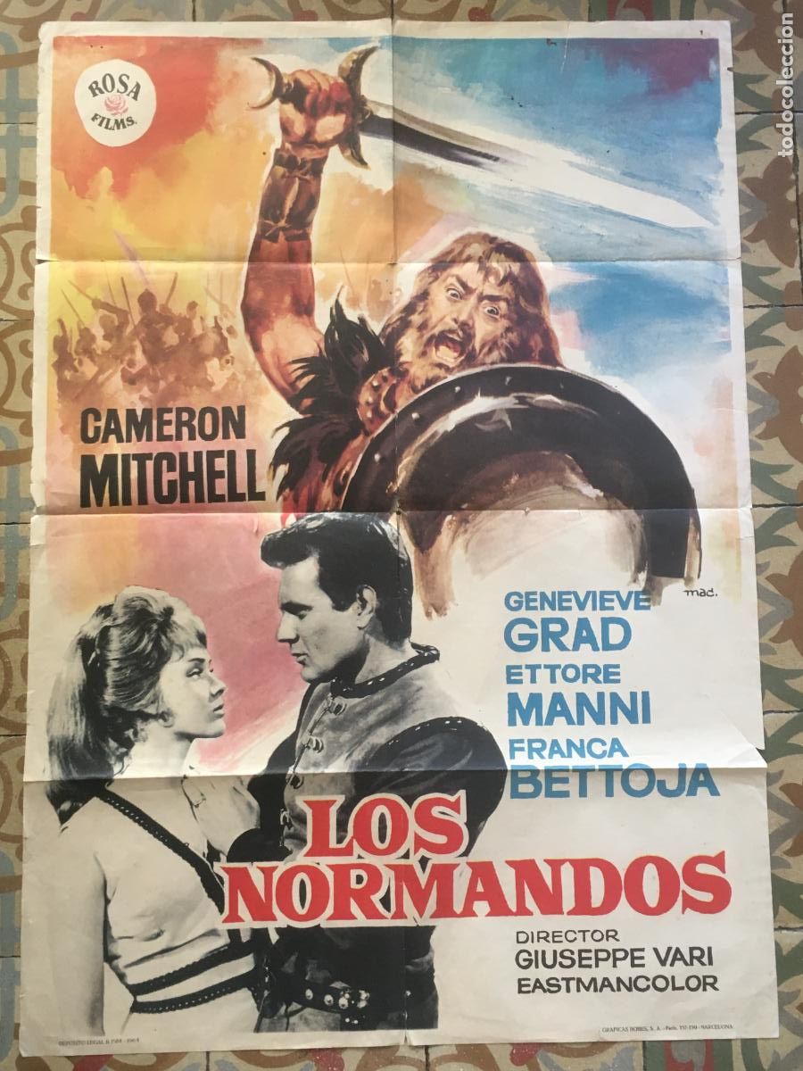 Cine: los normandos cameron mitchell mac poster cartel original estreno