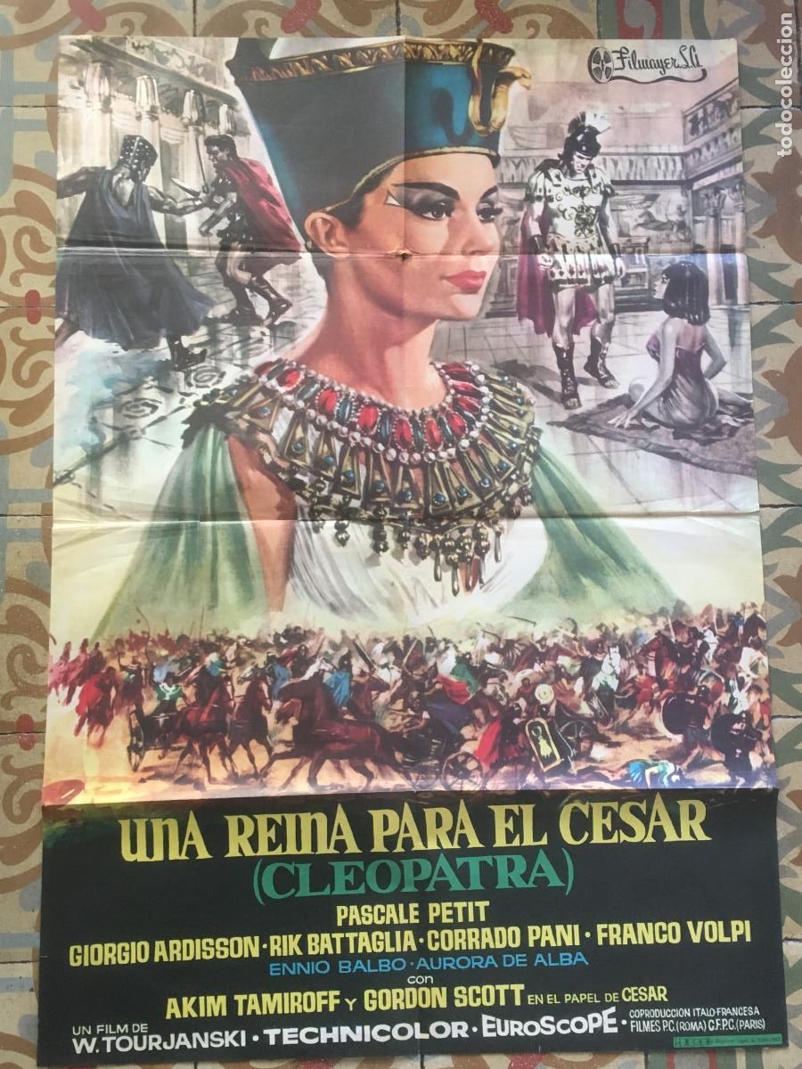 Cine: una reina para el cesar cleopatra poster cartel original estreno