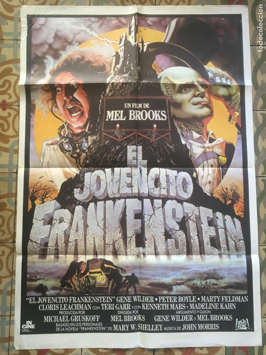 Cine: el jovencito frankenstein mel brooks young gene wilder poster cartel original estreno