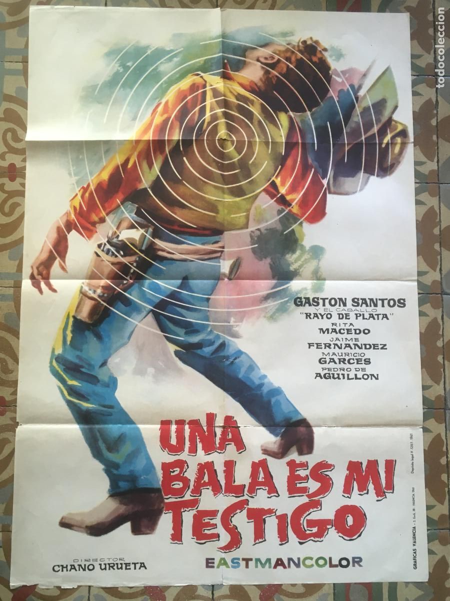 Cine: una bala es mi testigo poster cartel original estreno