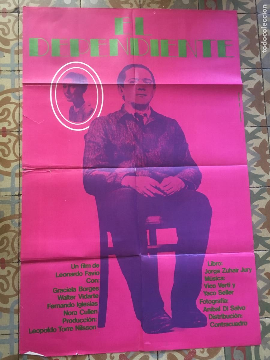 Cine: el dependiente walter vidarte poster cartel original estreno