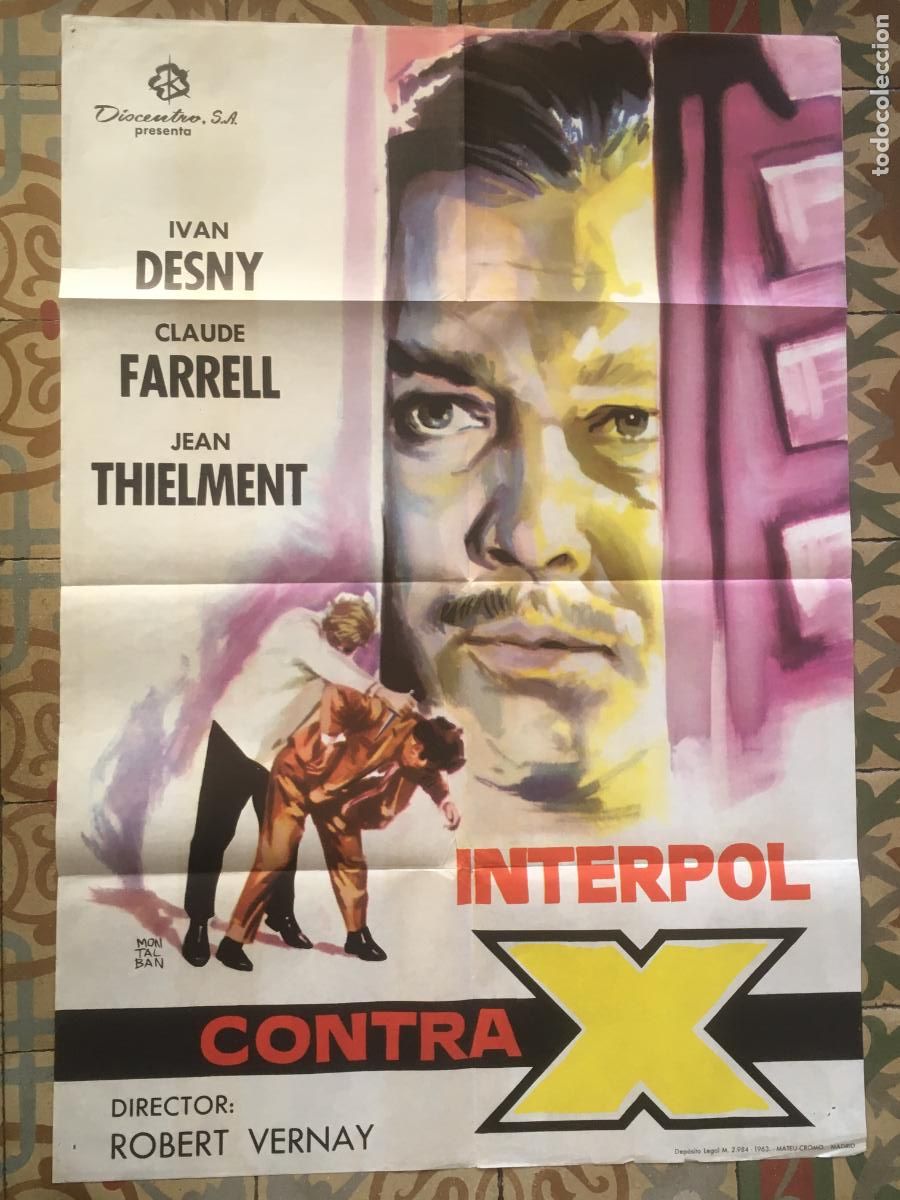 Cine: interpol contra X poster cartel original estreno