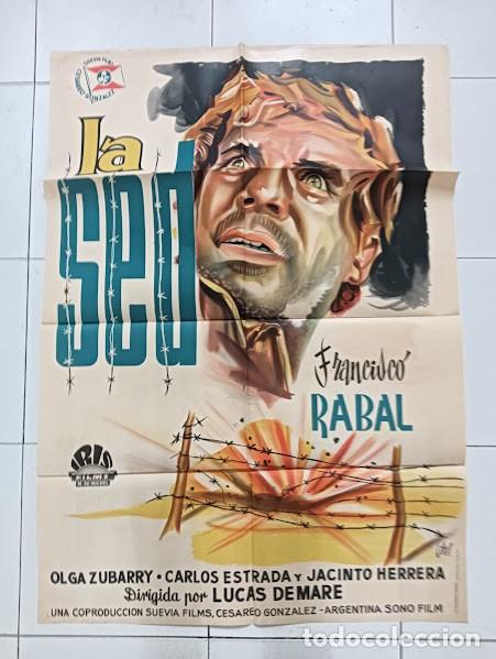 Cine: VKD 1964 LA SED FRANCISCO RABAL POSTER ORIGINAL 70X100 ESTRENO LITOGRAFIA