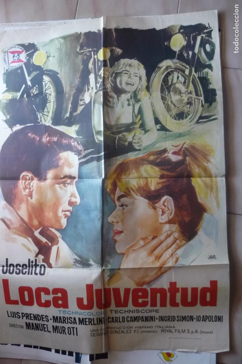 Cine: cartel cine 1 x 7o loca juventud joselito