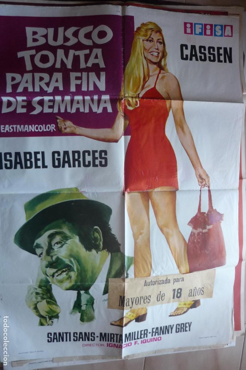 Cine: cartel cine 1x 7o busco tonta para fin de semana cassen