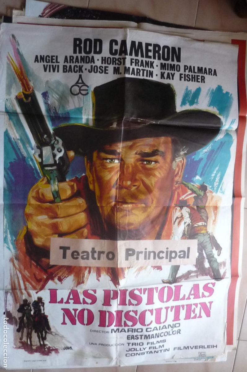 Cine: cartel cine 1 x 7o las pistolas no discuten rod cameron
