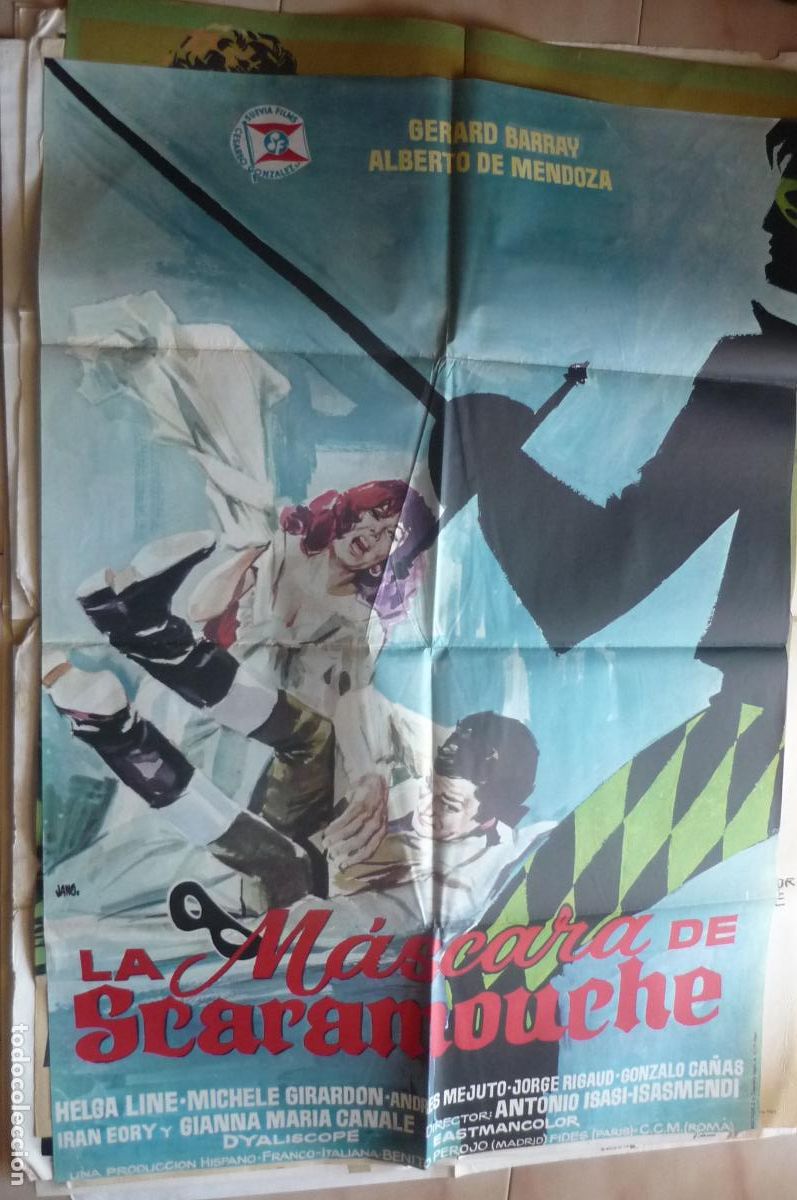 Cine: cartel cine 1 x 7o la mascara de scaramouche gerard barray