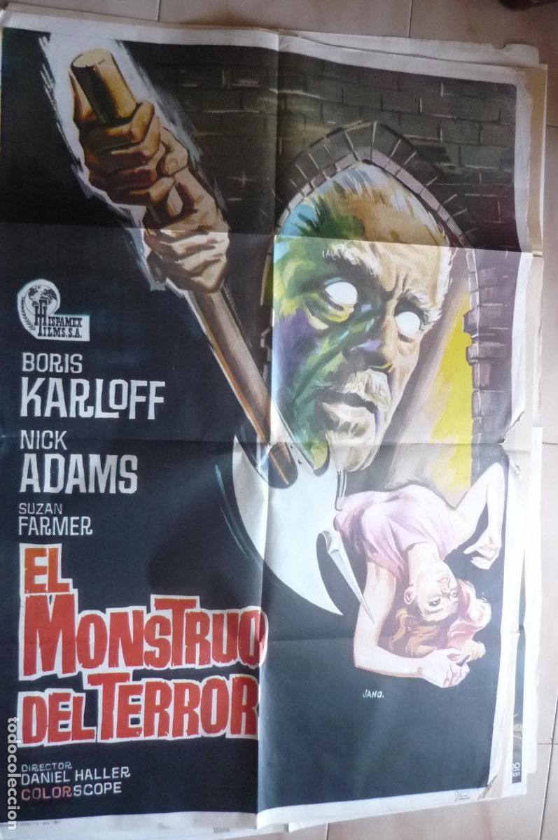 Cine: cartel cine 1 x 7o el monstruo del terror boris karloff