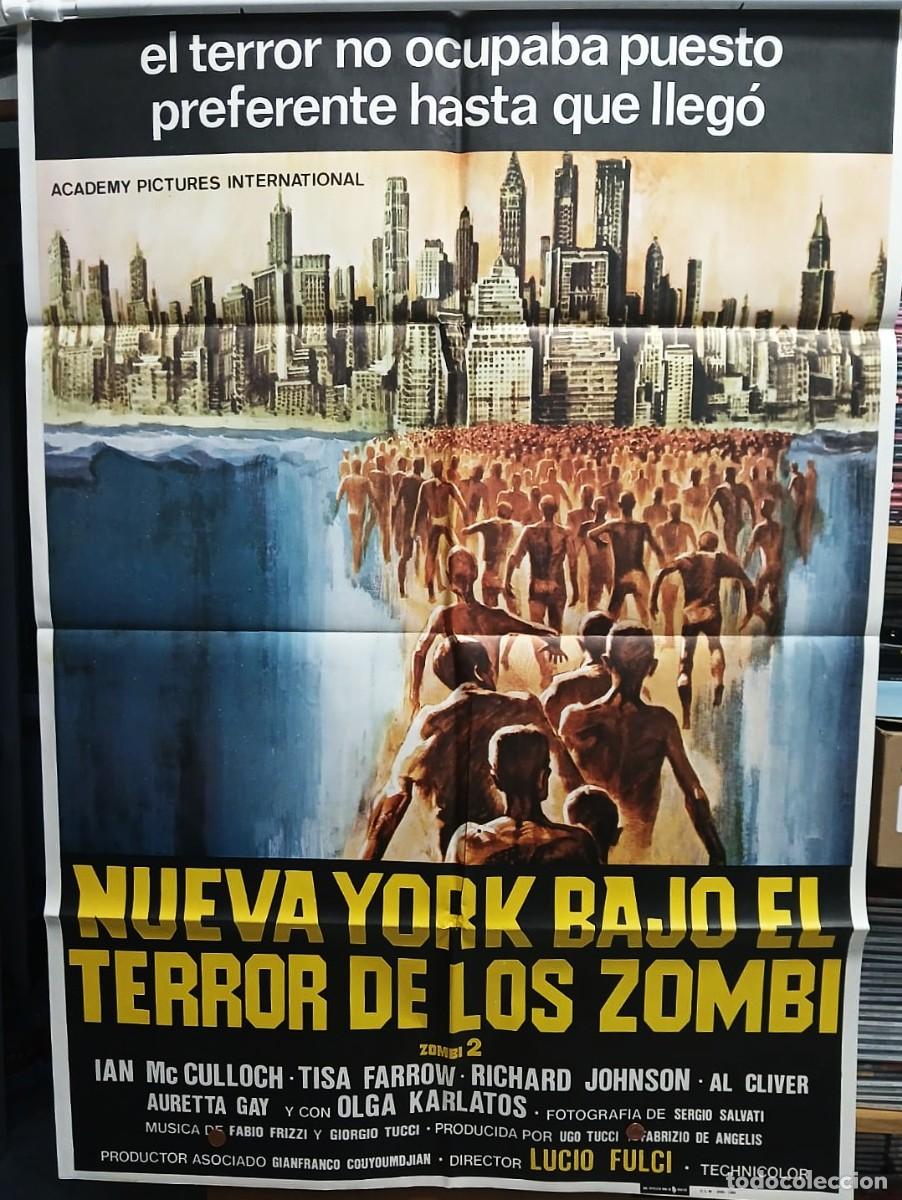 Cine: Nueva York bajo el terror de los zombi P&oacute;ster original 70x100 cm aprox. Lucio Fulci