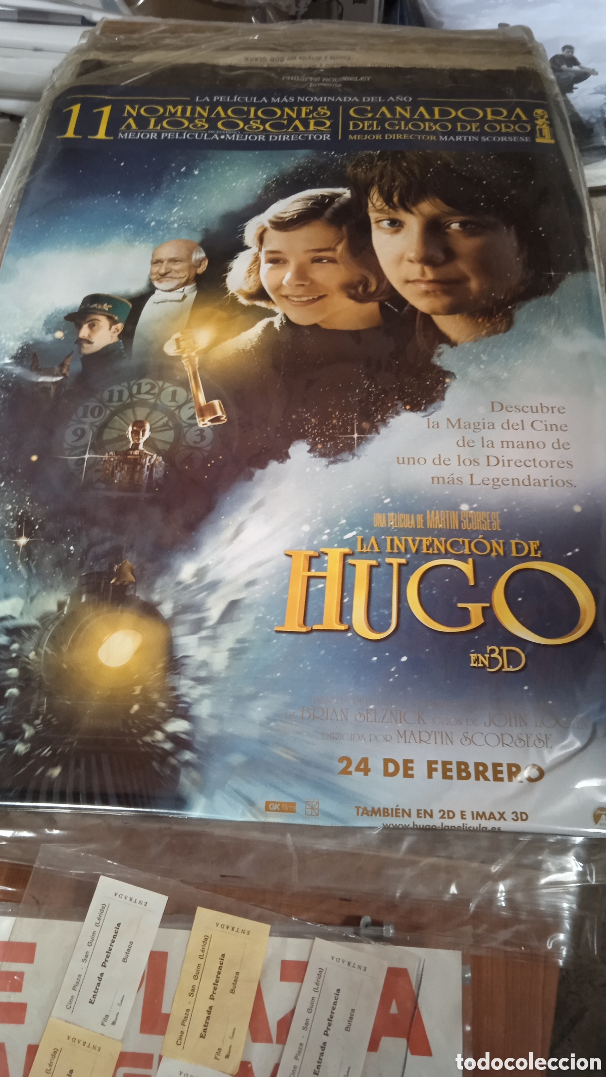 Cine: Cartel de Cine Original Hugo 3D 70x100