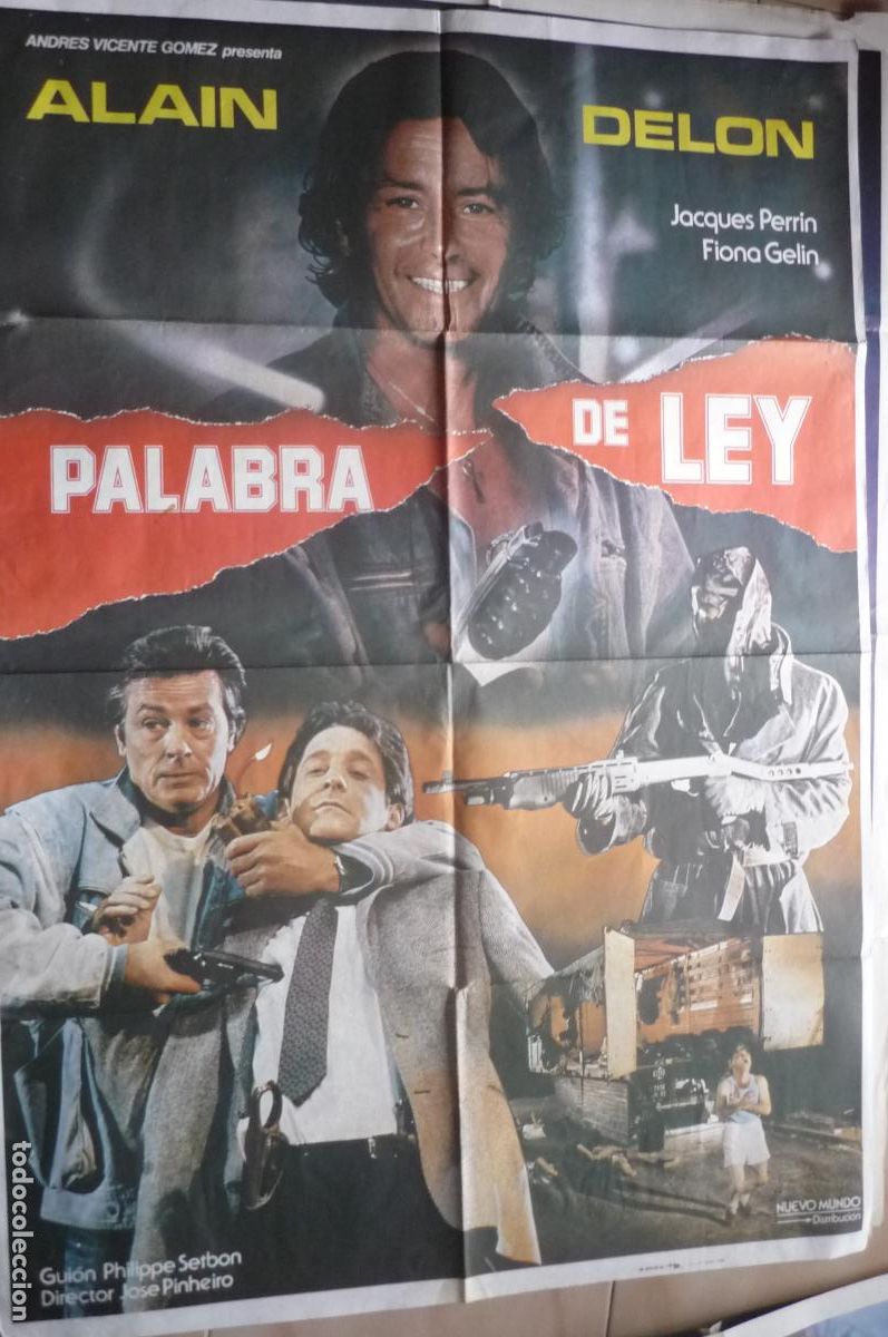 Cine: cartel cine 1 x 70 palabra de ley-alain delon