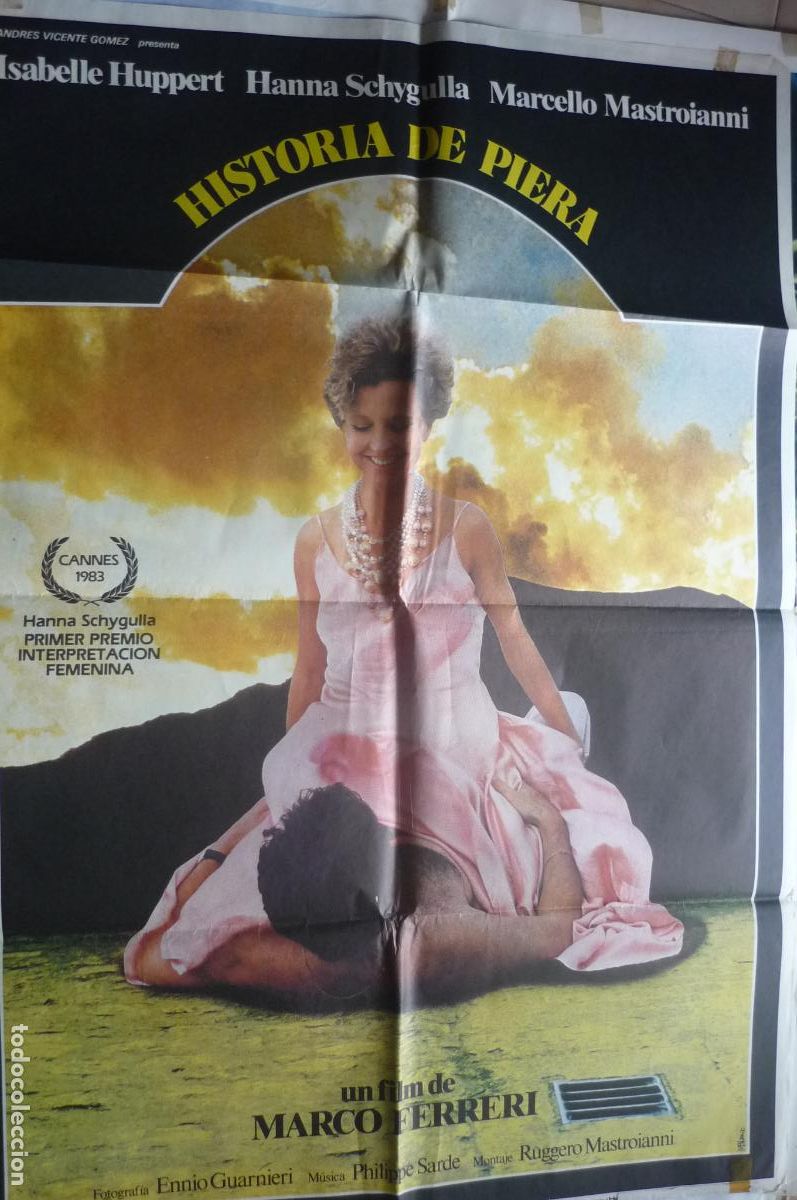 Cine: cartel de cine 1 x 7o historia de piera,.isabelle huppert