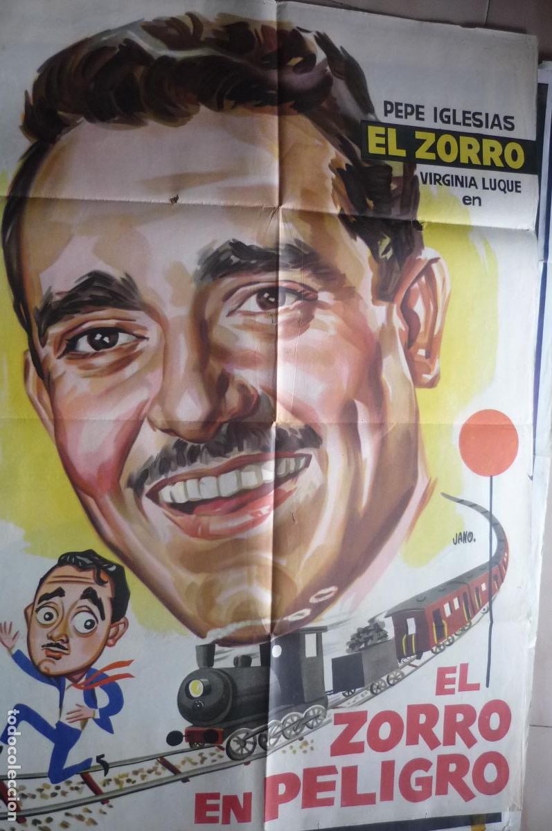 Cine: cartel cine 1 x 7o l zorro en peligro -pepe iglesias el zorro