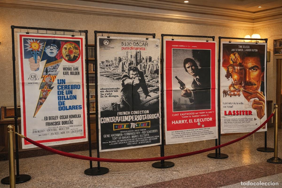 Cine: Lote 7 carteles originales cine 70s: Clint Eastwood - French Connection - Lassiter- M. Caine