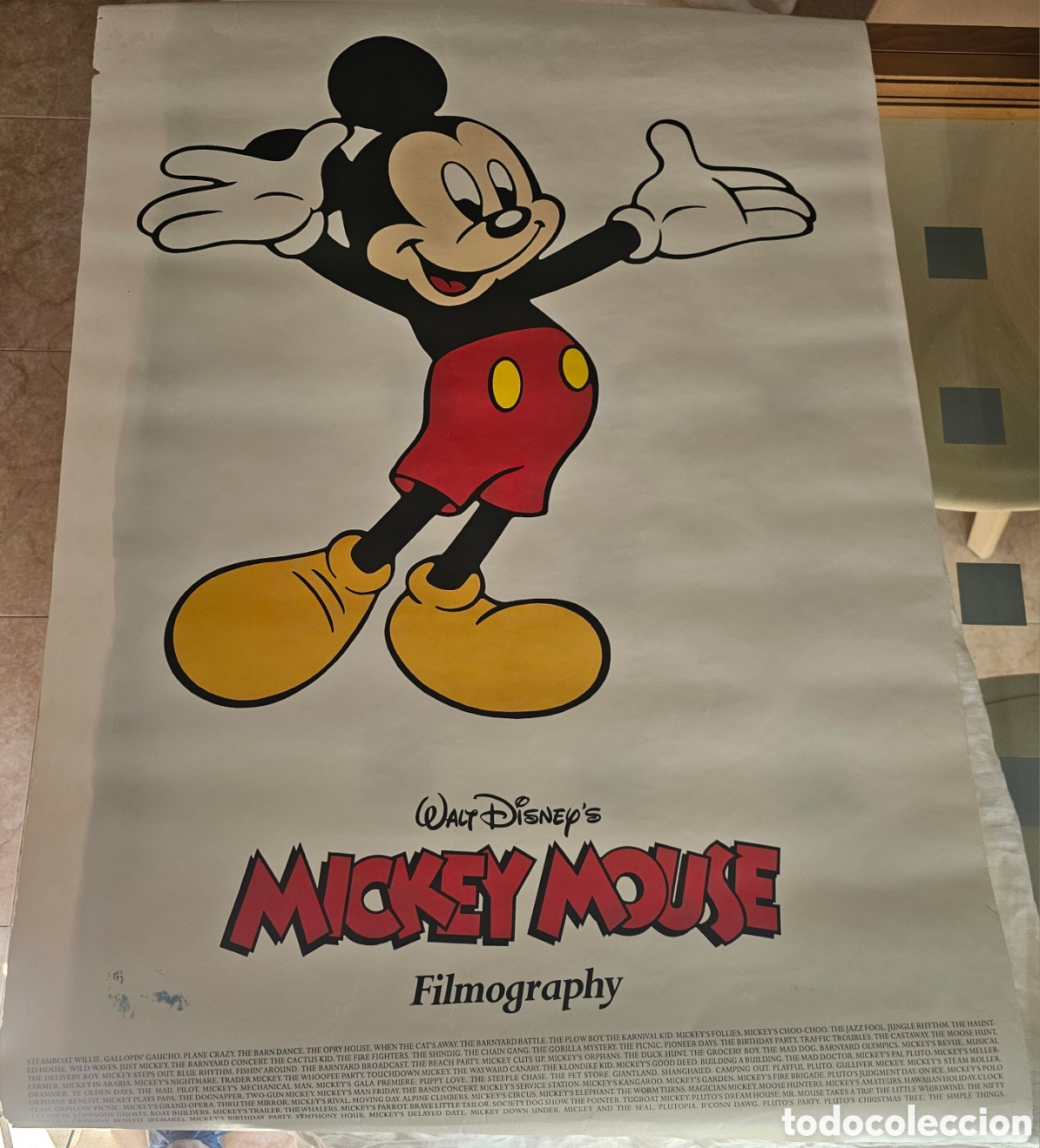 Cine: Antiguo poster Mickey mouse filmography 1988-1989