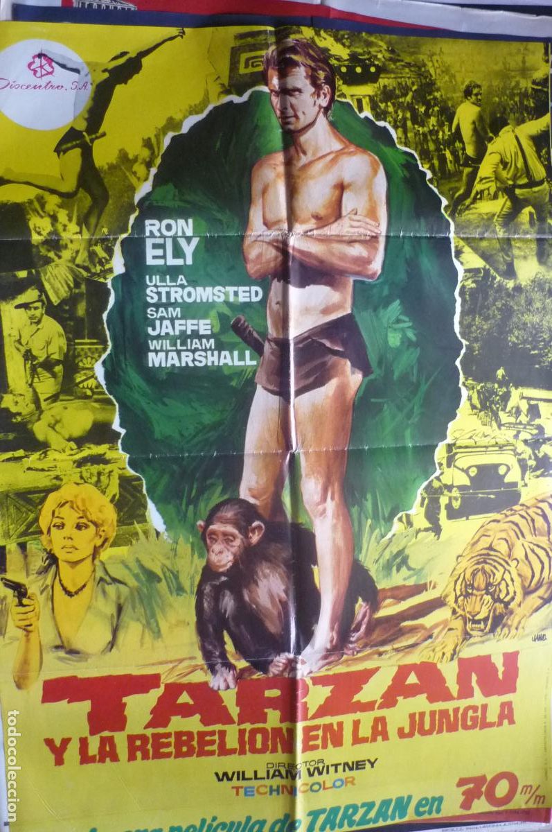 Cine: cartel cine 1 x 7o tarzan y la rebelion de la jungla