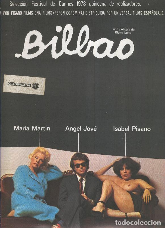 Cinema: Caratula cine: Bilbao, un film de Bigas Luna , numerada 01 en trasera - Varios