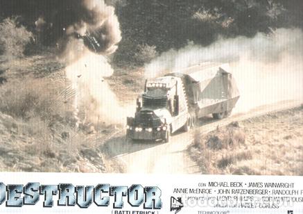Cinema: Caratula de cine: DESTRUCTOR / Battletruck, (numerado 05 en trasera) - Harley Cokliss