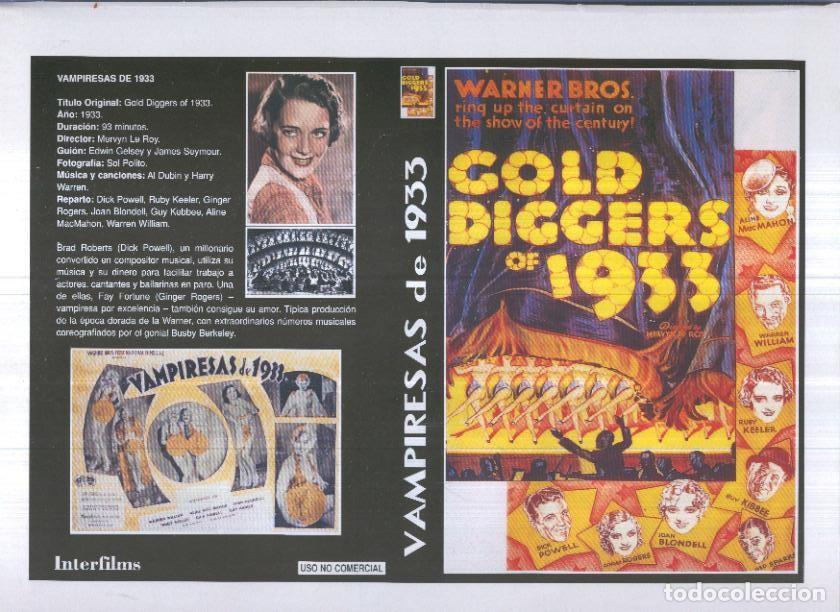 Cinema: Caratula cine 30x22 cm: Gold diggers of 1933 y Piratas de Monterrey - Varios