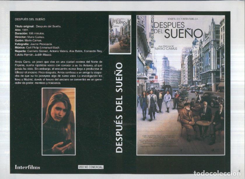 Cin&eacute;ma: Caratula cine 30x22 cm: Despues del sue&ntilde;o - Varios
