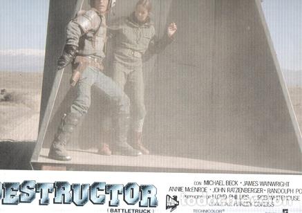 Cin&eacute;ma: Caratula de cine: DESTRUCTOR / Battletruck, (numerado 12 en trasera) - Harley Cokliss