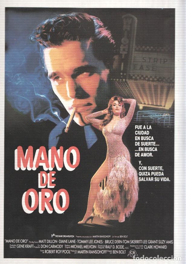 Cin&eacute;ma: Caratula de cine: MANO DE ORO / The Big Town (numerado 07 en trasera) - Ben Bolt