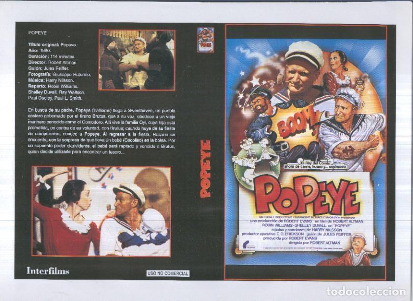 Cinema: Caratula cine 30x22 cm: Popeye y La ultima noche de Boris Grushenko - Varios