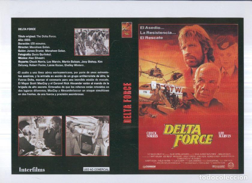 Cinema: Caratula cine 30x22 cm: Delta force y Caza de brujas - Varios
