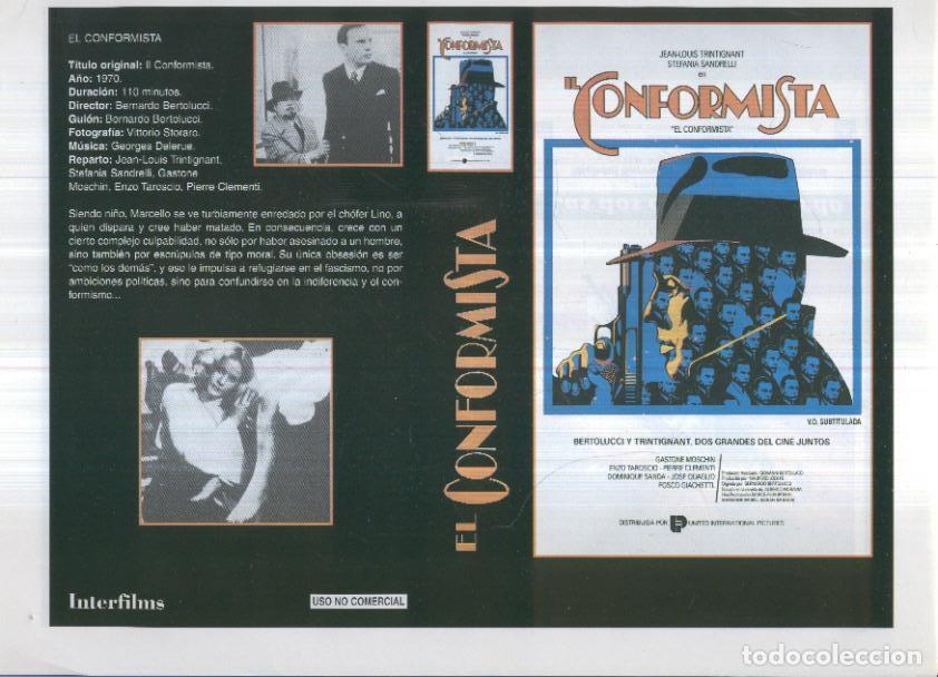 Cinema: Caratula cine 30x22 cm: El conformista y Las dos caras del miedo - Varios