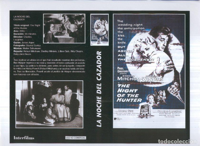 Cinema: Caratula cine 30x22 cm: La noche del cazador y Dos hombres y un destino - Varios