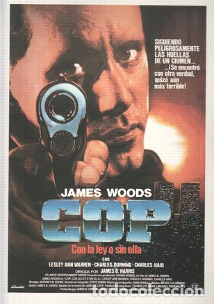 Cinema: Caratula de cine: COP, CON LA LEY O SIN ELLA / Cop (numerado 08 en trasera) - James B. Harris