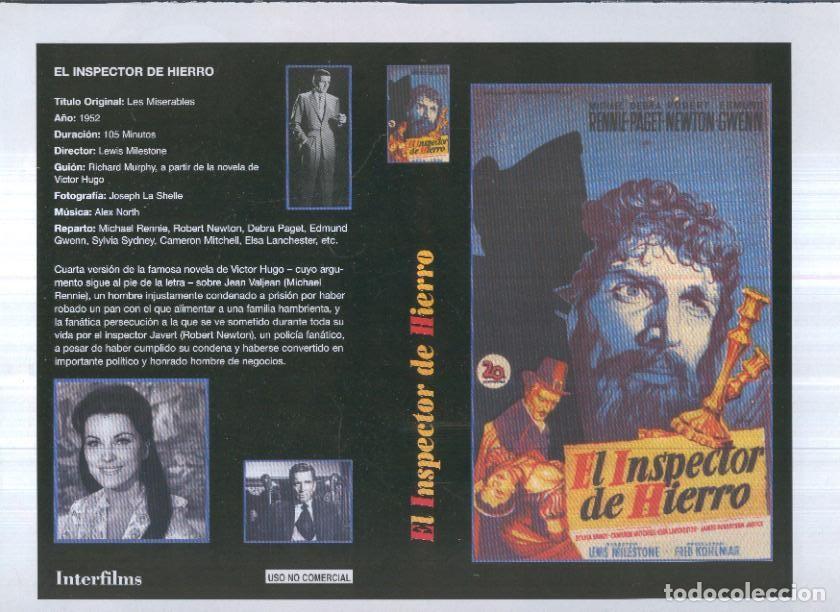 Cinema: Caratula cine 30x22 cm: El inspector de hierro - Varios