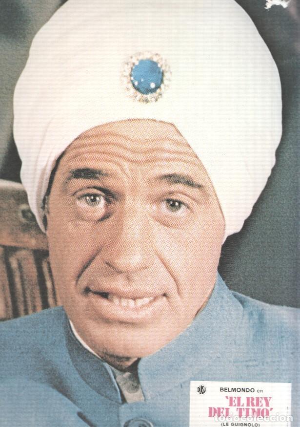 Cinema: Caratula de cine: EL REY DEL TIMO / Le guignolo, (numerado 05 en trasera) - Georges Lautner