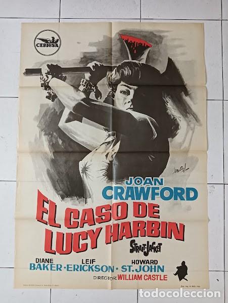 Cine: VKD 2067 EL CASO DE LUCY HARBIN JOAN CRAWFORD WILLIAM CASTLE POSTER ORIGINAL 70X100 ESTRENO