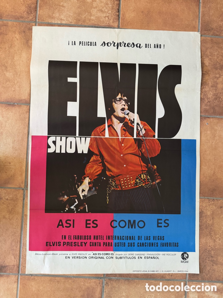 Cine: ELVIS SHOW as&iacute; es como es ELVIS PRESLEY POSTER ORIGINAL 70X100 ESTRENO
