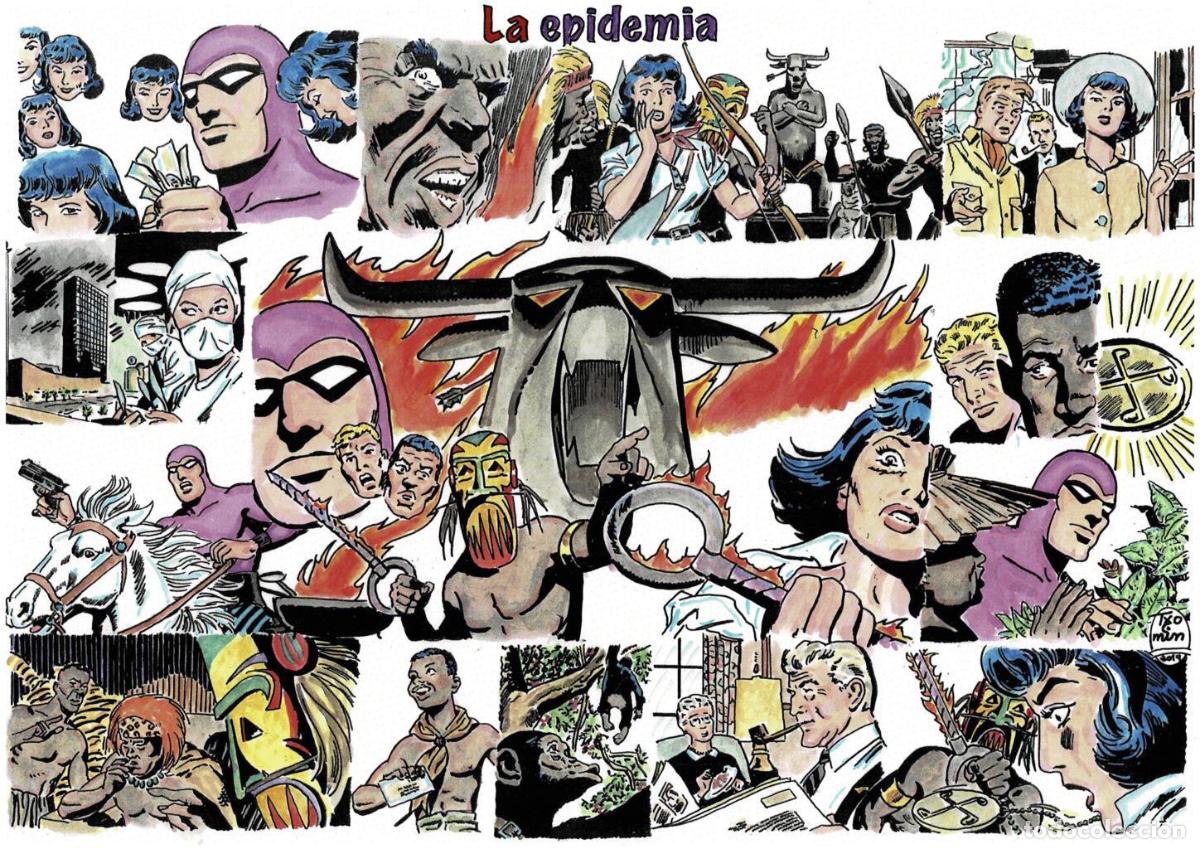 Cinema: Poster DIN 4 numero 0090 serie El Hombre Enmascarado (The Phantom) modelo 15: La epidemia