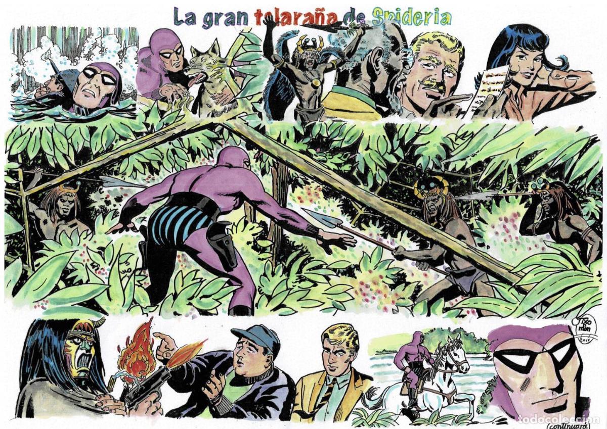 Cinema: Poster DIN 4 numero 0100 serie El Hombre Enmascarado (The Phantom) modelo 25: La gran telara&ntilde;a de Sp