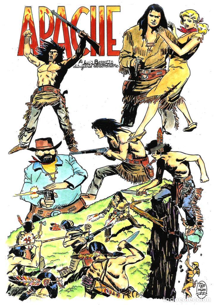 Kino: Poster DIN 4 numero 0332: Apache, serie Clasicos Espa&ntilde;oles, visto por Txomin