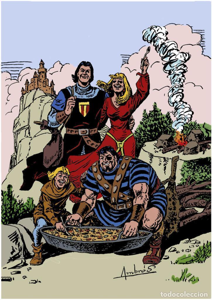 Cinema: Poster DIN 4 numero 0802: El Capitan Trueno y sus amigos de comida campestre