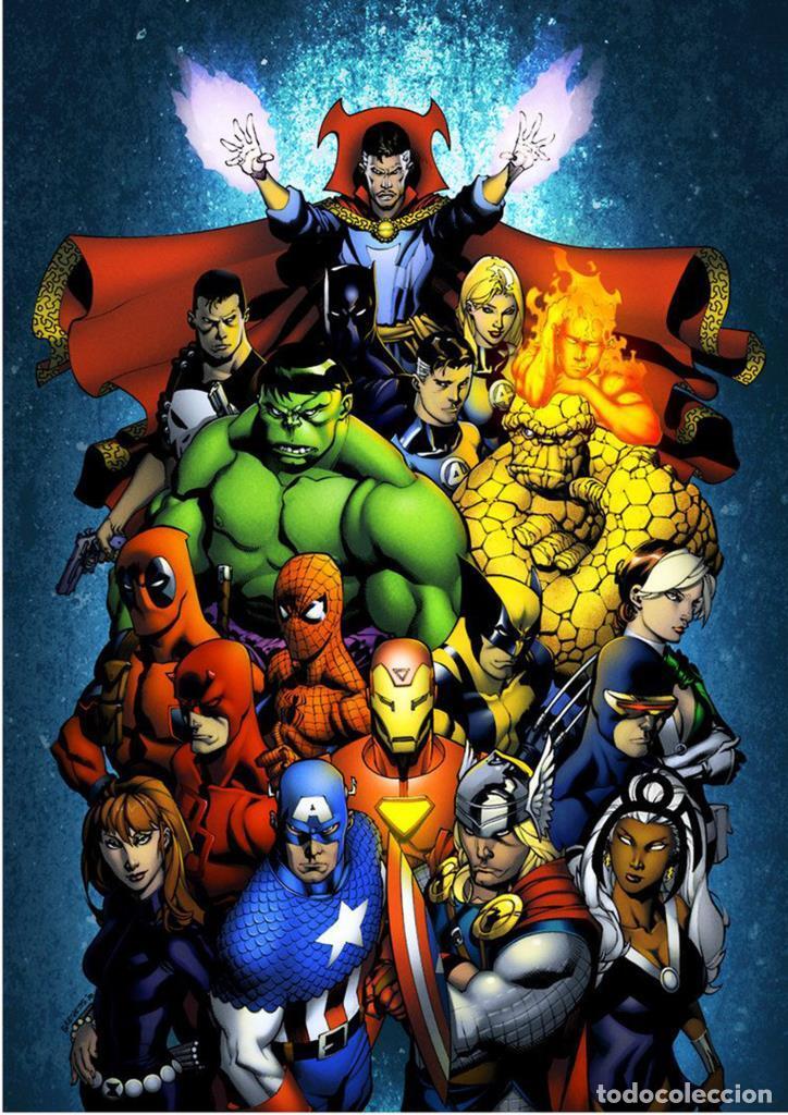 Cinema: Poster DIN 4 numero 0822: serie Marvel: grupo de personajes