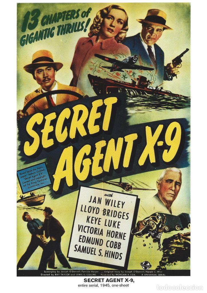 Cinema: Poster DIN 4 numero 1062: Secret Agent X-9, entire serial, 1945: Jan Wiley, Lloyd Bridges