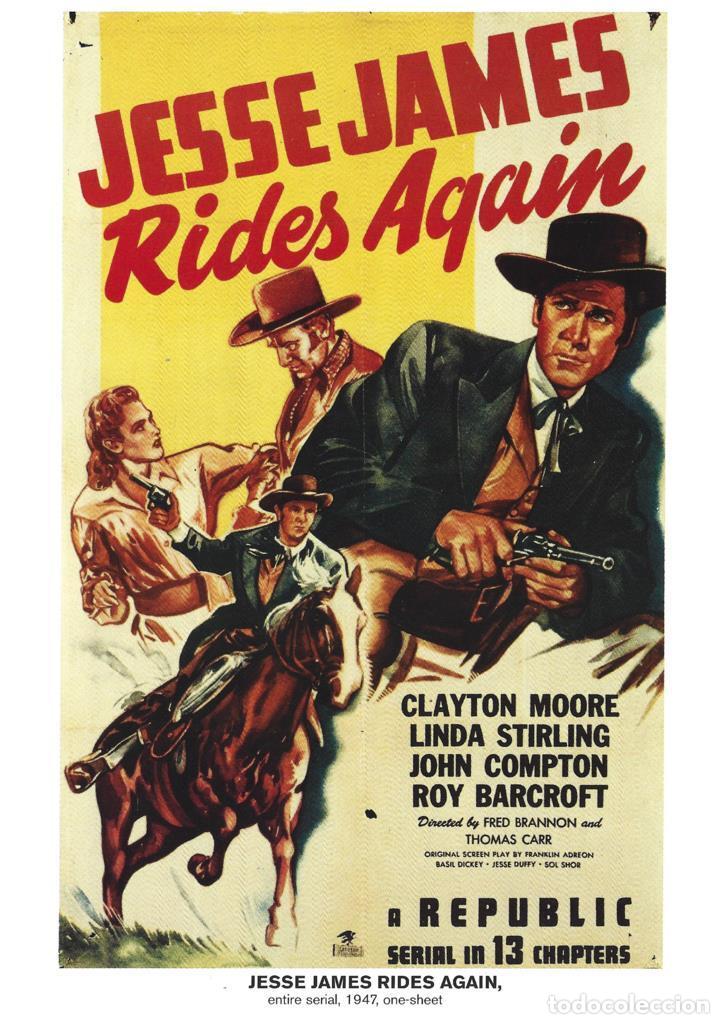 Cinema: Poster DIN 4 numero 0962: Jesse James Rides Again, entire serial, 1947: Clayton Moore