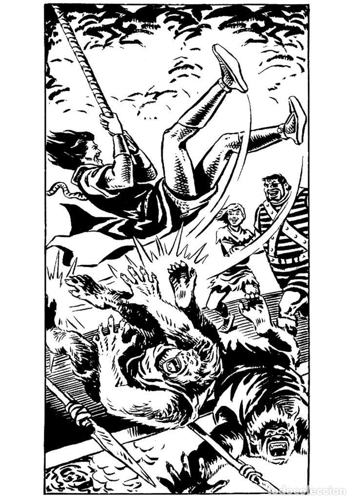 Cinema: Poster DIN 4 numero 1205: AMBROS: El Capitan Trueno peleando con hombres gorilas