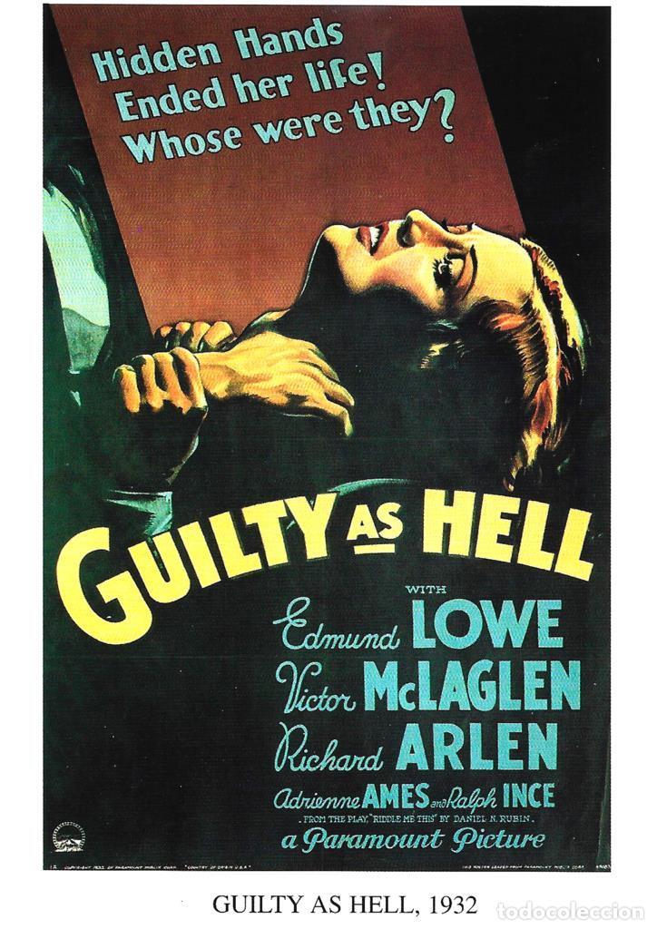 Cinema: Poster DIN 4 numero 1275: Guilty as Hell, 1932: Edmund Lowe, Victor Mclaglen